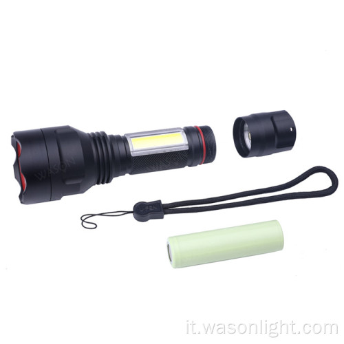 Attrezzatura per esterni portatile tattico tattico a fuoco ad alta potenza LED kit di prezzi di luce ricaricabile ricaricabile Torcia
